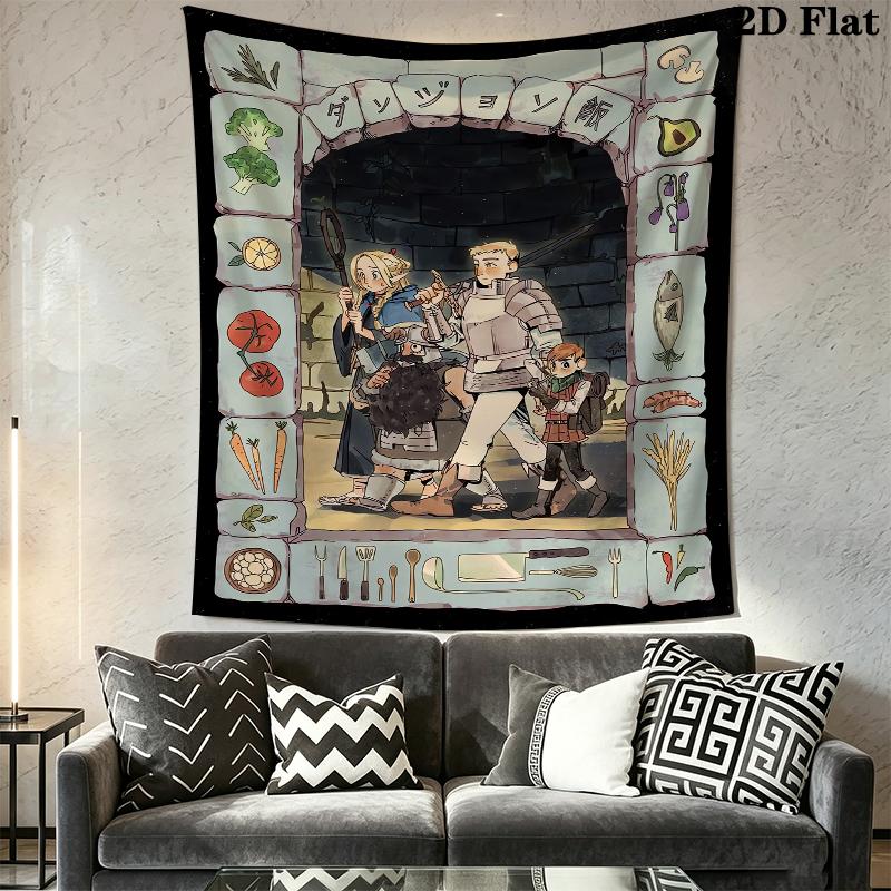Delicious in Dungeon Wall Tapestry Aesthetic Wall Hanging Printed Fabric Blanket Decorative Tapestries for Bedroom Living Room Home Decor