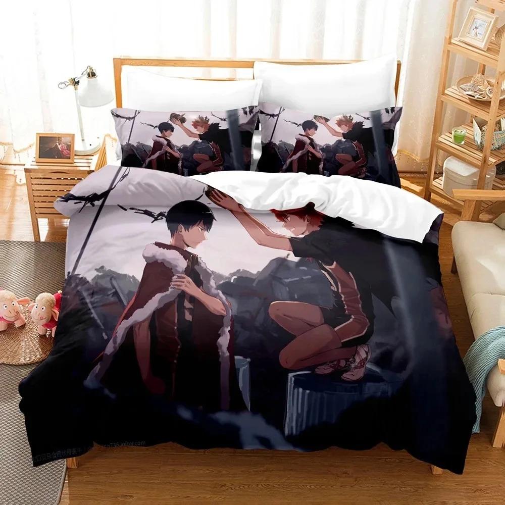 3D Print Haikyu Anime Bedding Collection Boys Girls Twin Queen King Size Duvet Cover Pillowcase Bed Boys Adult Home Textileextile