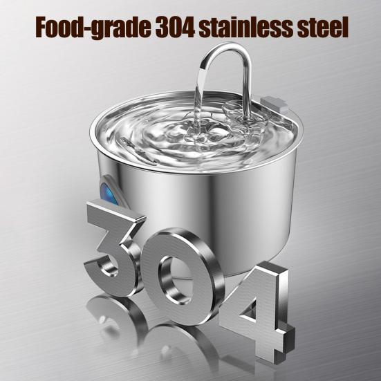 3.2 л Фонтан для воды для домашних животных из нержавеющей стали Автоматическая поилка Фонтан для воды для кошек с прозрачным окном Четверной