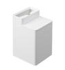 Yamazaki Jitsugyo Toilet Wiper Stand with Cleaner Sheet W11 X D12 X H17cm Tower Toilet Flooring Wiper Storage 6060 Storage, White, Approx.