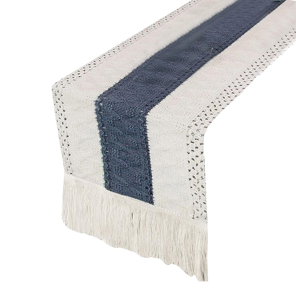 Дорожка на стол Дорожки на стол Хлопок Лен Сращивание С кисточками Декор стола Ткань Стильная скатерть для свадебной вечеринки