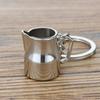 Creative 3D Coffee Keychain Metal Mini Size Moka Pitcher Keyring Barista Keychain Coffee Enthusiasts