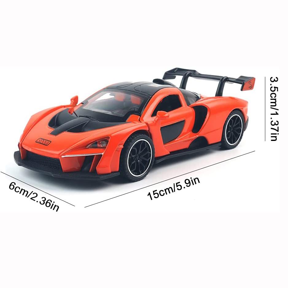 1:32 масштаба McLaren Senna, литая под давлением модель автомобиля, игрушечный автомобиль с функцией отката и звуковым светом для детей, мальчиков и девочек, коллекция для взрослых