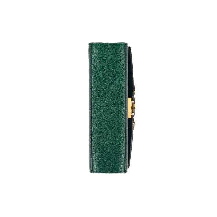 Gucci Zumi Metal Double G Buckle Classic Recommended Grain Leather Crossbody Shoulder Bag Small Women bags Dark-Green 576388-1B90X-3154