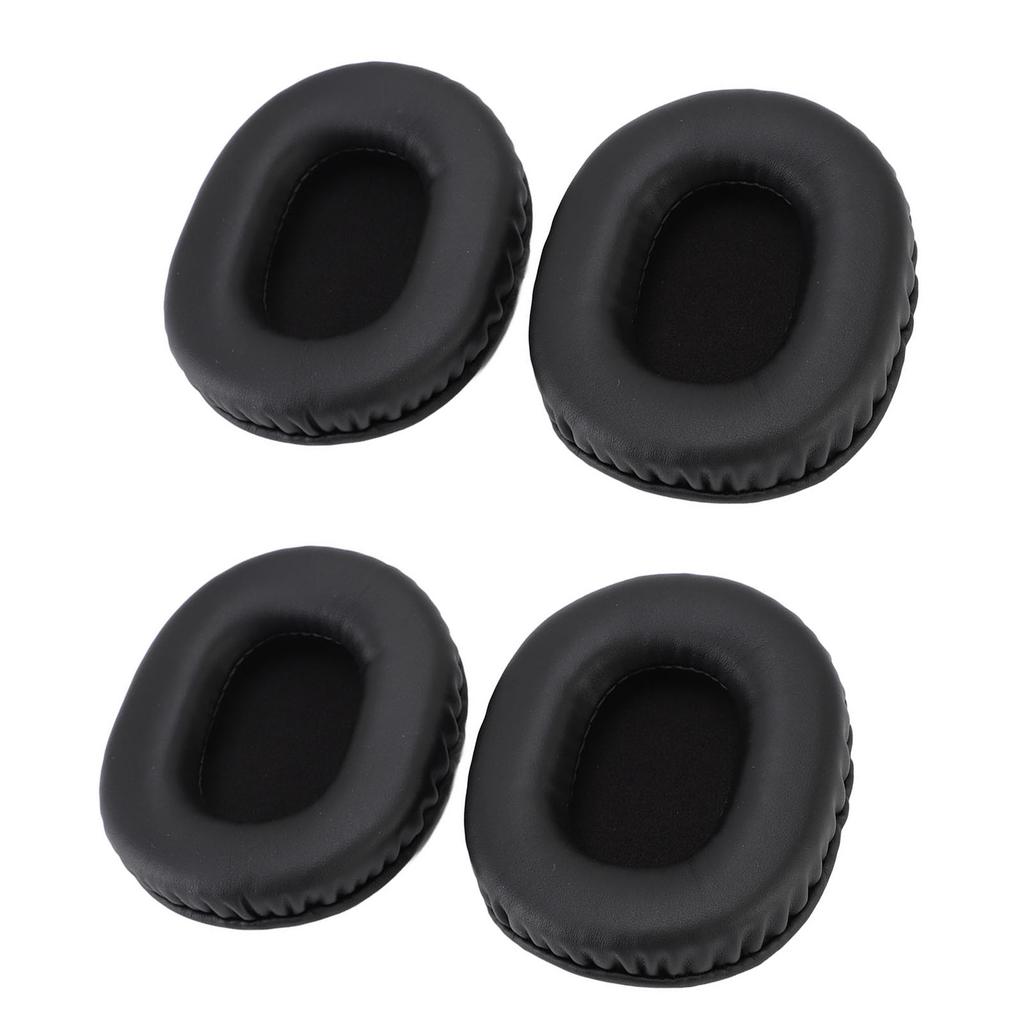 2 Pair Headphone Ear Pads Comfortable Protein Leather Replacement for ATH M50 ATH M50X ATH M40X ATH M30X ATH M20X