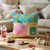Durian Ilustration Cushion Cover Anti-dustmite Pillowcase Invisible Zipper Silky Short Plush Sofa Cushion Cover