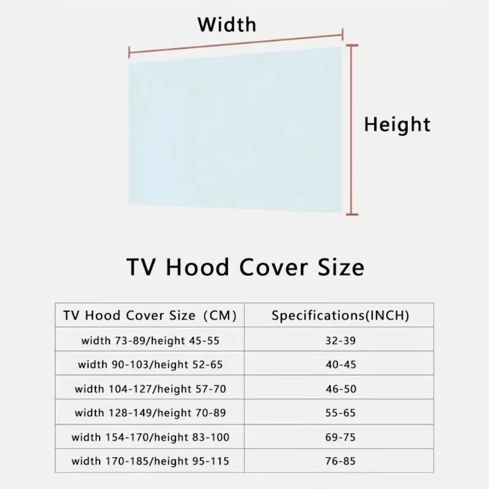 Universal 55-65 Inch TV Hood Cover Dustproof Elastic LCD Dust Cover Solid Color TV Dust Cloth Sun Protection