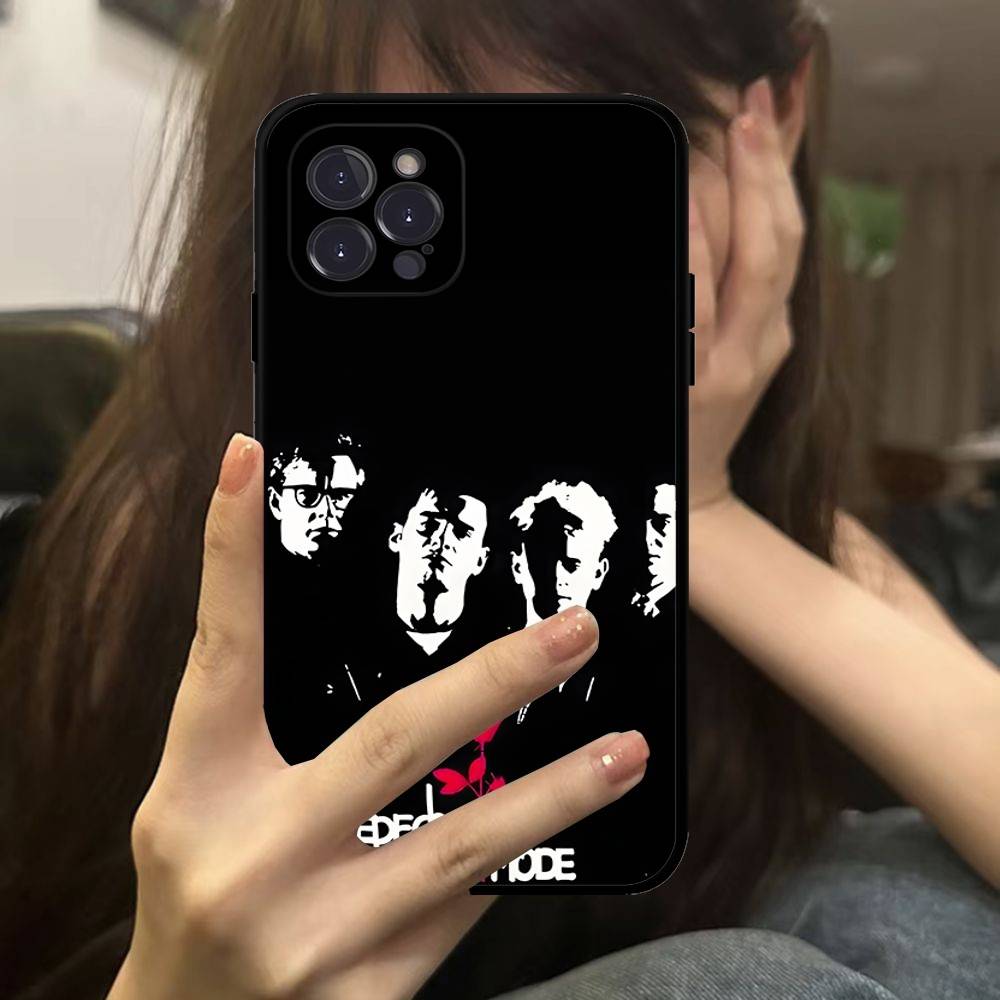D-Depeche Mode Rock-ES Группа Для iPhone 17 16 15 11 13 14 Pro Max Plus 12 Mini Черный Чехол для Телефона