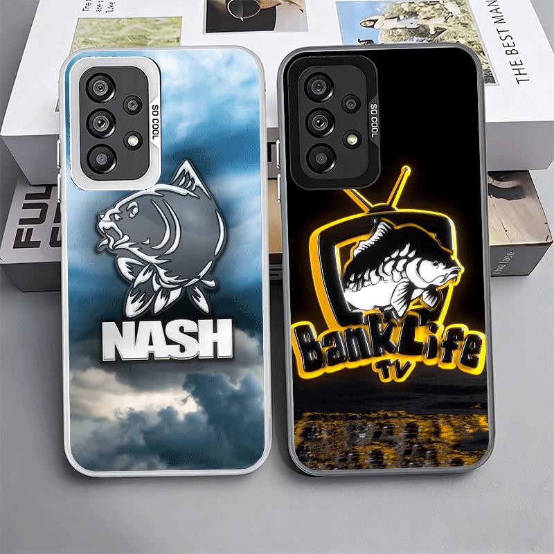 Nash Fishing Fish Mark Shockproof Phone Case for Samsung A17 A16 A15 A14 A37 A57 A36 A56 A26 A35 A55 A25 A34 A54 A24 A13 A23 A33