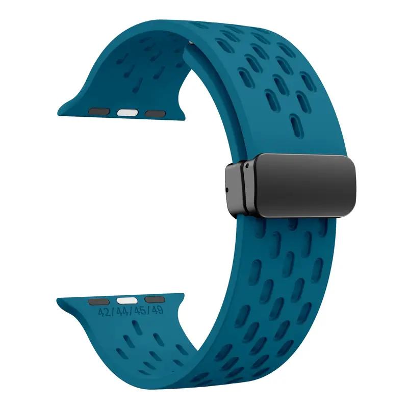Силиконовый ремешок для Apple Watch band 49мм 45мм 44мм 42мм 46мм 40мм 41мм Браслет Correa iWatch Series 11 9 8 10 SE 7 6 5 Ultra 2
