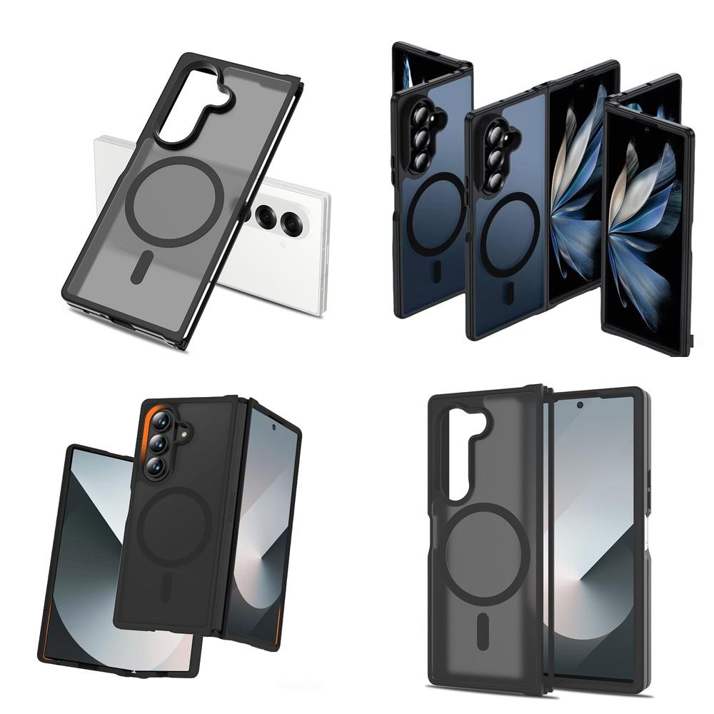 New Arrival Translucent Hard PC TPU Magnetic Full Body Hinge Protection Protective Phone Case for Samsung Z Fold 7 6 8 Wide