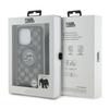 Karl Lagerfeld Klhmp15Lhckcklck Iphone 15 Pro 6.1 Czarny/Black Hardcase Iml Crossbody Monogram Karl & Choupette Head Magsafe