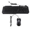 Wired Keyboard Mouse Combo 1200DPI RGB Light Ergonomic 104 Keys Aluminum Alloy Gaming Keyboard and Mouse Set for