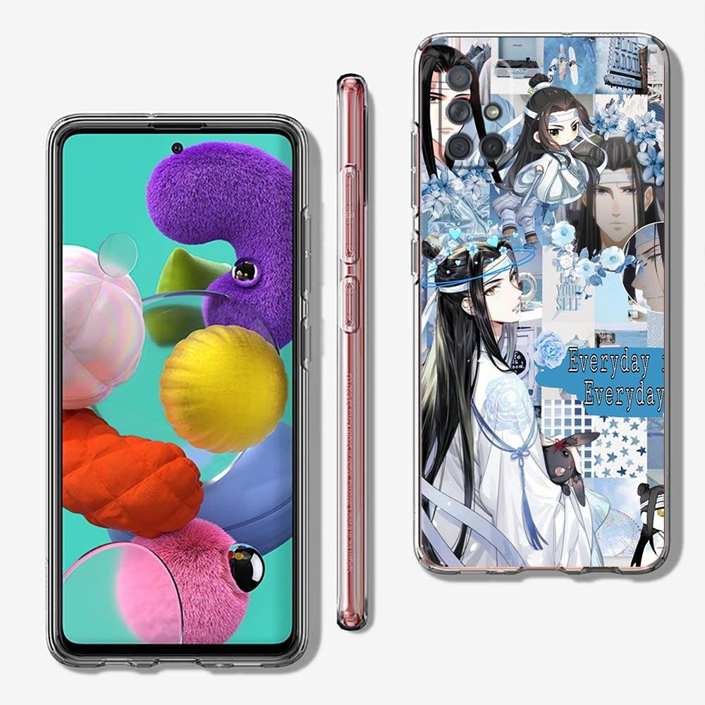 Прозрачный чехол для телефона Samsung Galaxy A13 A51 A71 A21S A12 A11 A31 A52 A41 A23 A53 A73 A32 5G A03S Мягкий чехол Аниме Mo Dao Zu Shi