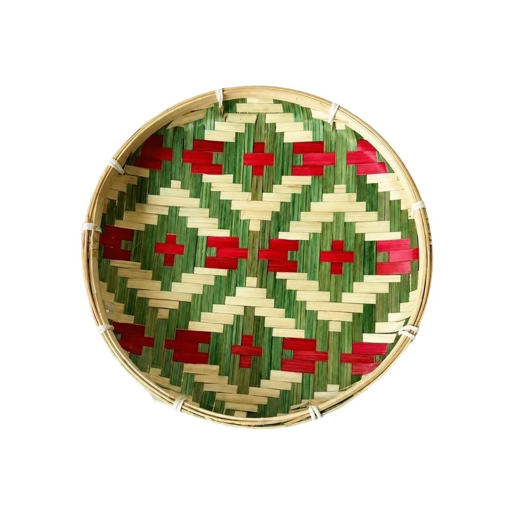 Bohemian Bamboo Woven Dustpan Plate Handwoven Bamboo Woven Sieve Dance Cooling