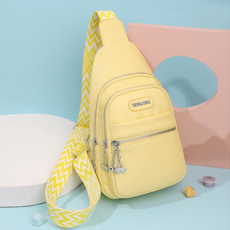 Мягкая полиуретановая наплечная сумка кроссбоди, нагрудная сумка, простой дизайн