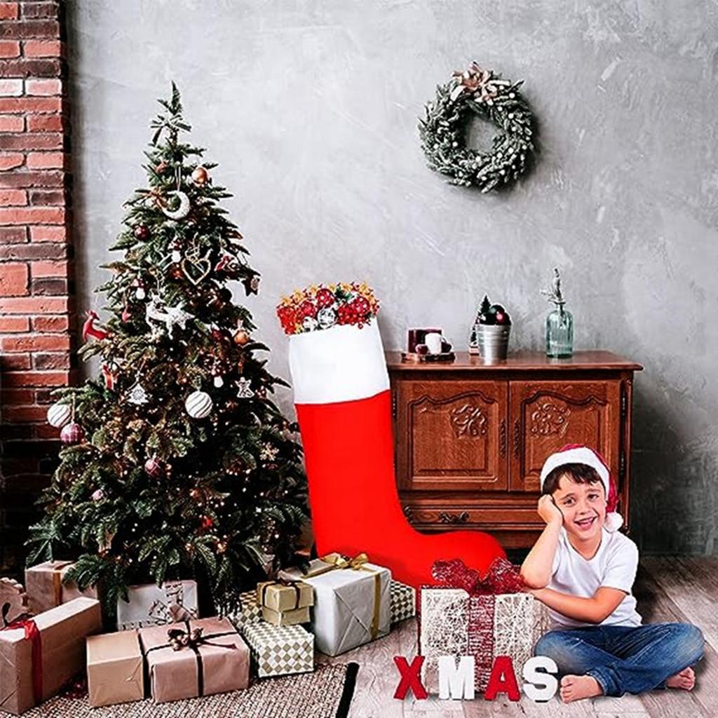 38-дюймовые рождественские чулки, большие чулки, украшения для семейных вечеринок в праздничный сезон, подвесные чулки