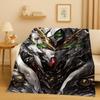 Sanrio Gundam Cartoon Robot Christmas Gift Flannel Blanket,Ultra Soft Warm Plush Throw for Home Bedroom Bed Sofa Cover Office