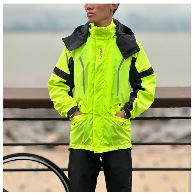 Waterproof Cycling Rain Jacket Men Women Lightweight Outdoor Windproof Riding Coat Mountain Hiking Trail Running
