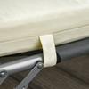 Set of 2 Sun Lounger Cushions, Replacement Cushions for Rattan Furniture with Ties, 196 x 55 cm, Cushion ONLY, Cream White