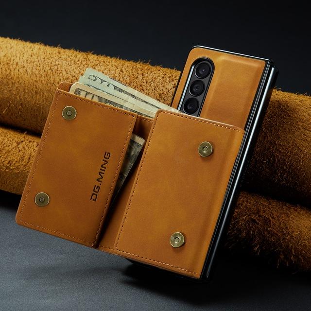 Кожаный чехол для телефона с защитой от ударов и слотом для карты Samsung Galaxy Z Fold 4 5g Fold4 Fold3 Fold 3 S23 Ultra S22 Plus S21 Fe S20