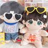 Lovely Idol Plush Doll Heart Glasses Soft Cotton Doll Eyeglasses 20CM Doll Sunglasses  Girls