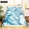 Abstract Sea Bed Set Marine Wave Duvet Cover Bedding Set Twin Comforter Cover Coastal Beach Theme Bed Cover 3pcs Orange Teal