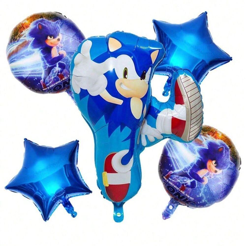 Sonic-themed Sonic Cartoon Balloon Set for Birthday Party Decoration