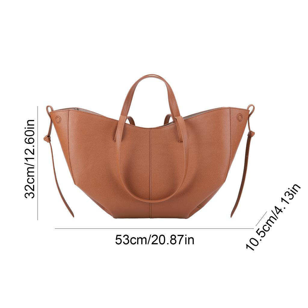 Ladies Large Capacity Underarm Bag Solid Casual Grocery Bag Women PU Leather Chic Shoulder Bag with Purse Commuting Tote Handbag
