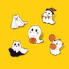 Zinc Zinc Alloy Halloween Ghost Brooches Enamel Halloween Brooches Ghost Enamel Pin  Gift for Kids