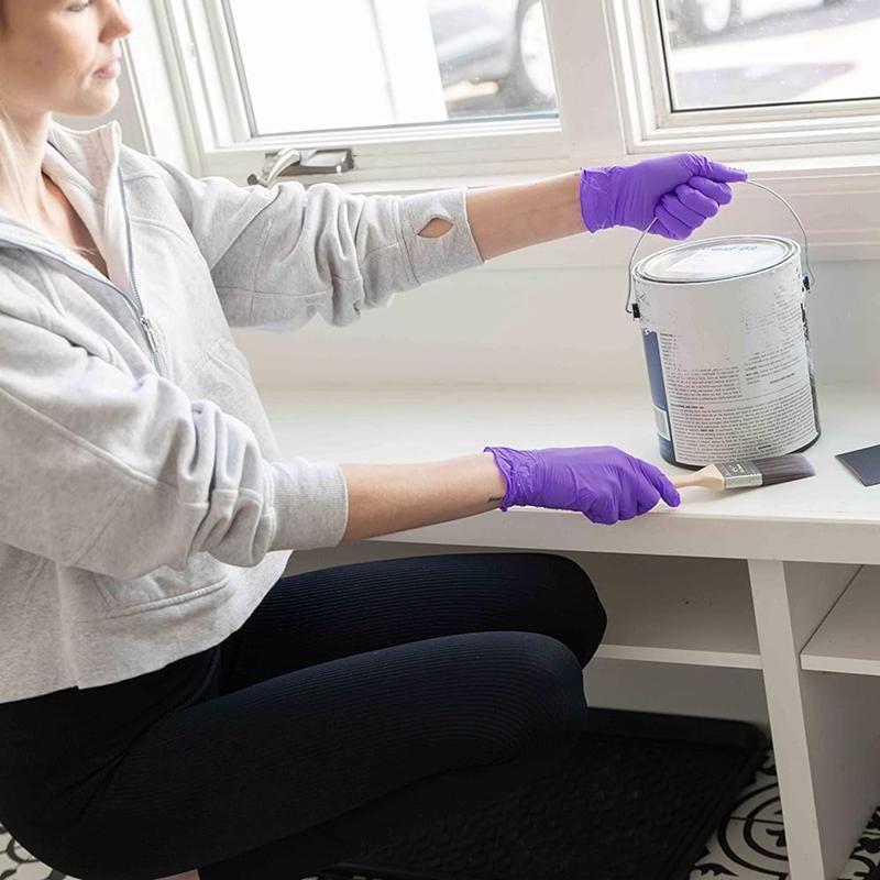 20/50/100 шт. Одноразовые нитриловые перчатки Фиолетовые Водонепроницаемые Нескользящие Перчатки для Автоработы Домашней Уборки Салона Красоты Стрижки