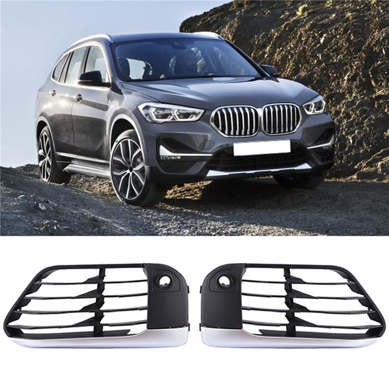 51117453987 51117453988 Front Bumper Windscreen Front Bumper Outer Grille Left+Right Auto Car For BMW F48 X1 2016--A02G