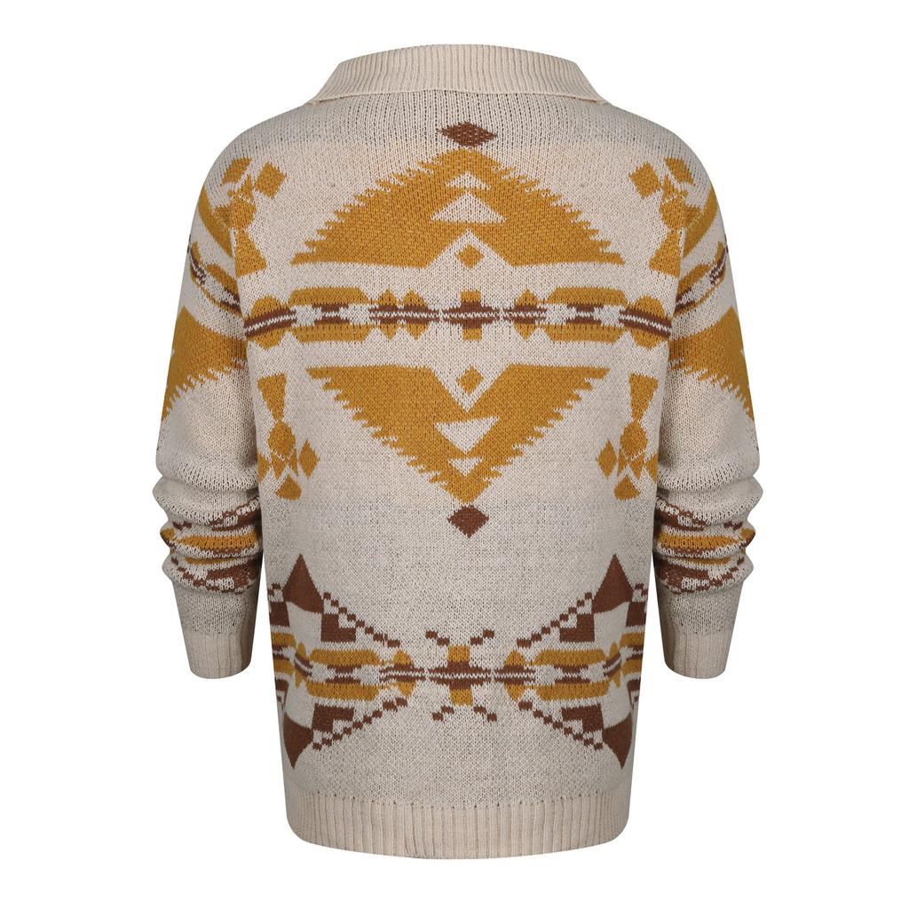 And Winter Men's Fashion Loose Cardigan Warm Lapel Hooded Jacket Sweater