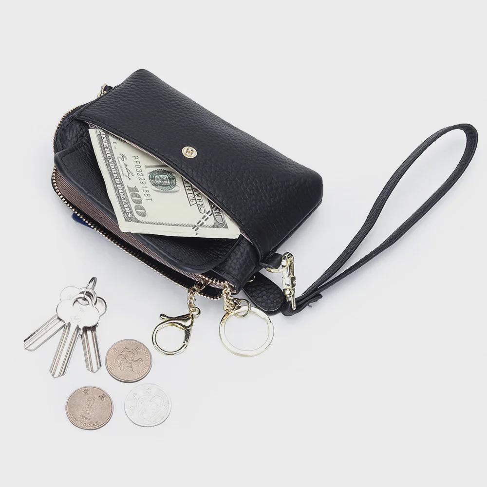 Women's Genuine Leather Large Capacity Ultra-Thin Coin Purse & Compact Clutch