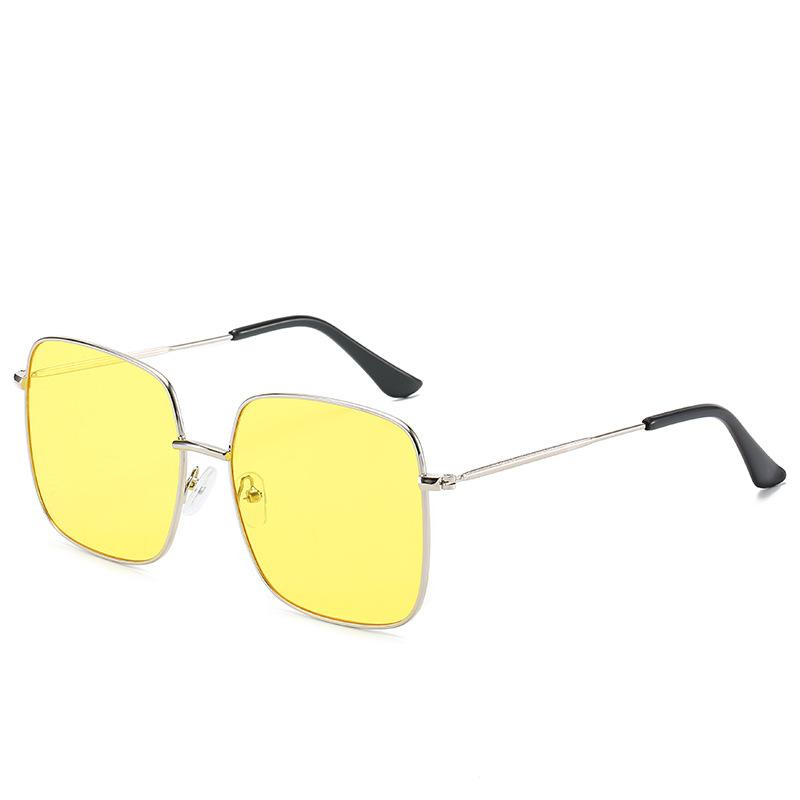 2019 Square Metal Sunglasses, Retro Square Sunglasses, Trendy Large Frame Sunglasses 8952