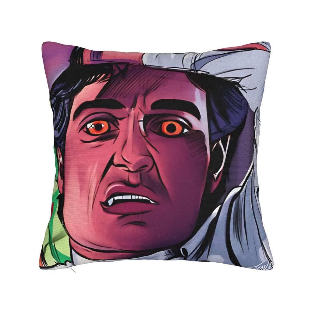 Horror Film Frighteds Nights Pillow Cover Funny Pillow Case For Living Room Bed Chair Comfy Cushion Cover Birthday Present