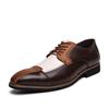 Мужская обувь большого размера весна и осень новая модная цветовая гамма британский стиль деловая нарядная кожаная обувь низкий верх трендовая повседневная обувь