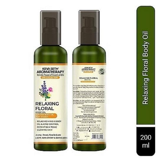 Keya Seth Aromatherapy Расслабляющее цветочное летнее масло для тела для расслабления души и тела 200 мл