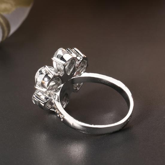 Женские кольца с цветком кубического циркония, свадебные обручальные украшения на палец, подарок