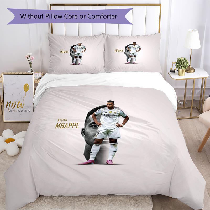 Star Player Kylian Mbappé Bedding Set Perfect for Bedrooms Soft Fabric Perfect Gift for Friends Family