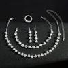 Fashion Bridal Jewelry Set With Waterdrop Crystal Necklaces And Earrings For Women