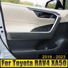 Для Toyota RAV4 XA50 -2022 2023 RAV 4 Гибрид ABS Автомобильный Интерьер Двери Подлокотник Чаша Панель Крышка Отделка Накладки Наклейки