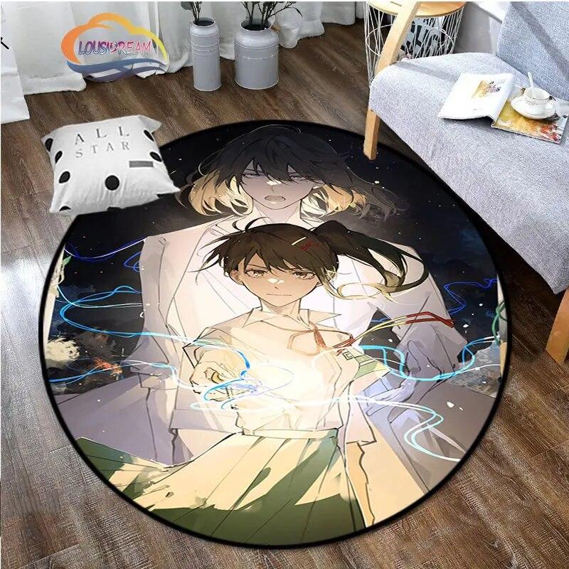 Круглый ковер с рисунком аниме Suzume, декоративный круглый коврик с 3D принтом для детей или девочек, коврик для спальни, гостиной