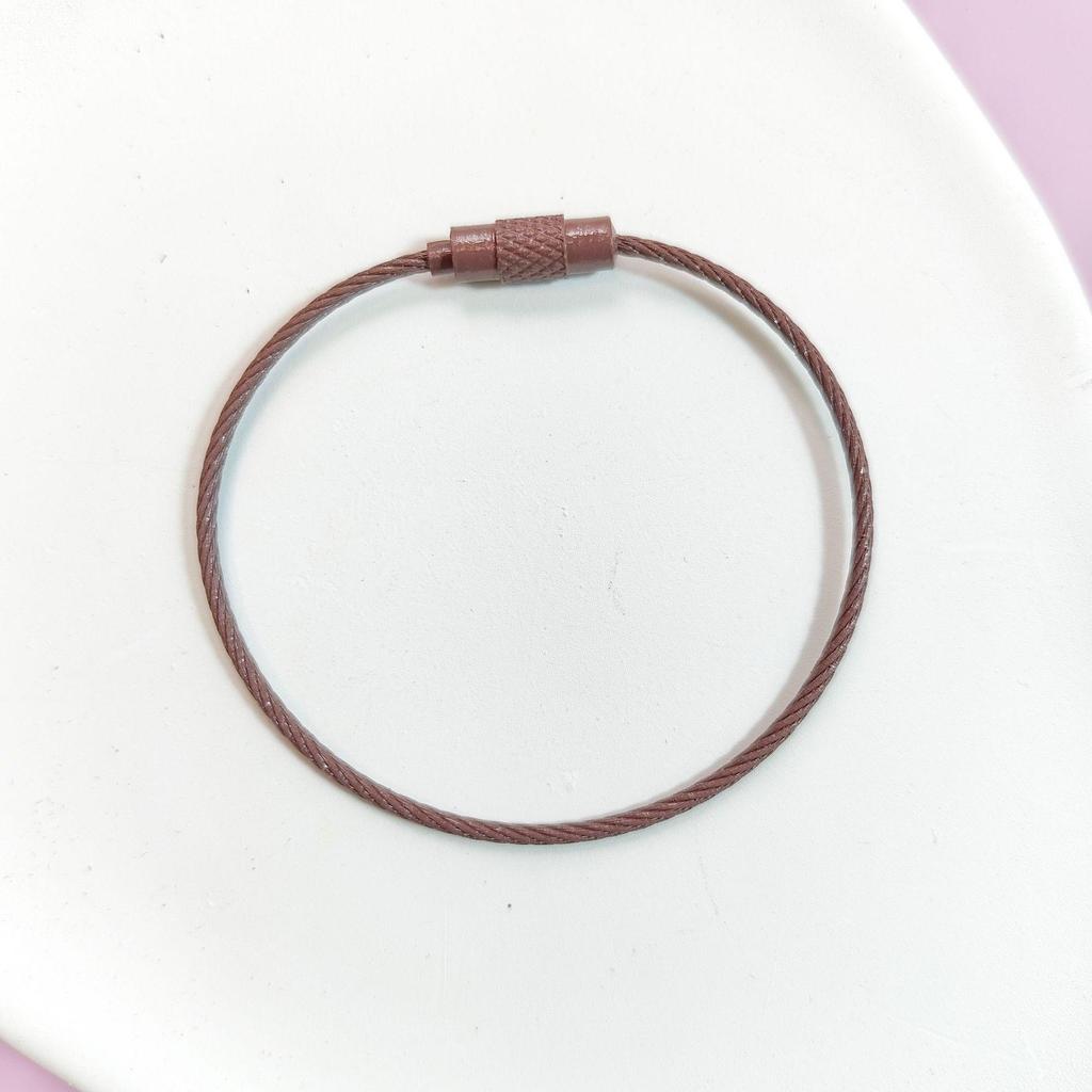 Candy Color Steel Wire Keychain Ring for DIY Jewelry Accessories