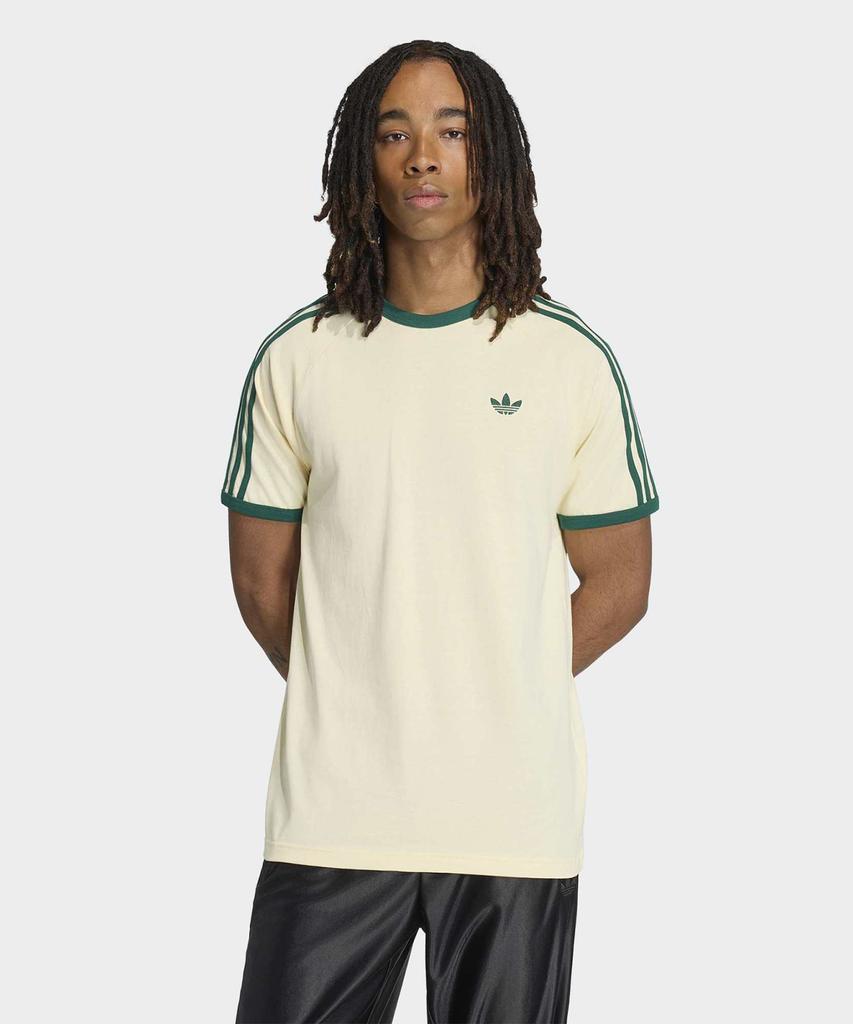 adidas Футболка с 3 полосками - Теплый ванильный:Зеленый / Kt5058
