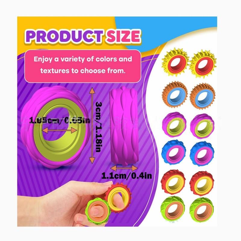 New Fidget Toys Children's Silicone Sensory Ring Silicone Decompression Toy Sensory Ring
