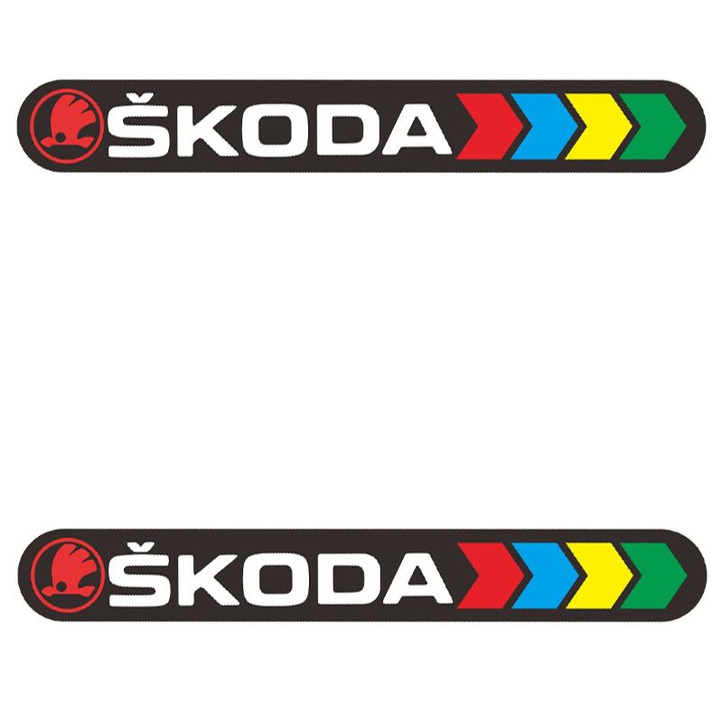 AAFM1 Car anti-collision strip rearview mirror door personalized reflective sticker For Skoda Sharp Sharp crystal Sharp Rapid speed