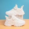 Children's Sports Shoes Spring, Summer and Autumn New Leather Boys and Girls Pops Shoes Running Casual White Shoes