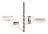 Carbide concrete drill bit - standard 12x150 / TEGER