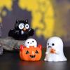Halloween Micro Landscape Miniature Figurines Resin Craft Mini Fairy Garden Ornaments Cute Pumpkin Ghost Vampire Decoration